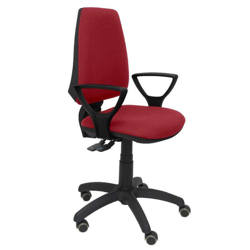 Silla Elche S Bali Granate Brazos Fijos Ruedas De