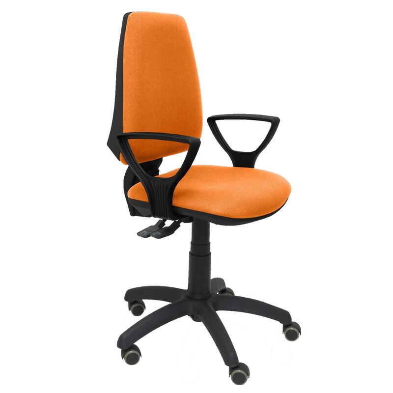 Silla Elche S Bali Naranja Brazos Fijos Ruedas De
