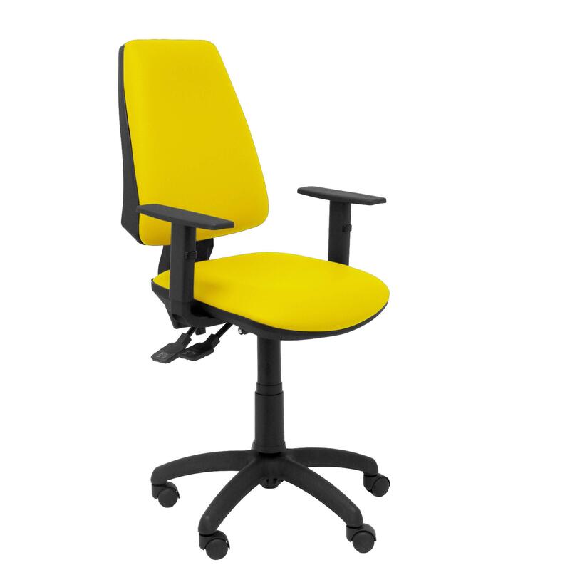 Silla Elche Sincro Similpiel Amarillo Con Brazo R
