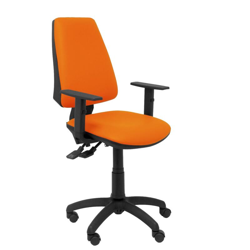 Silla Elche Sincro Similpiel Naranja Con Brazo Re