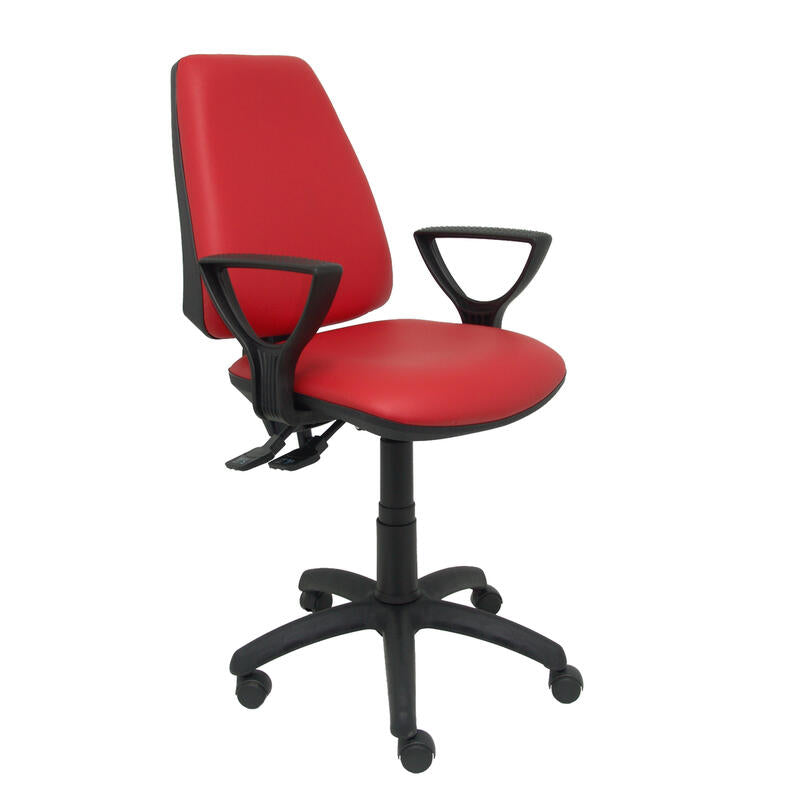 Silla Elche Sincro Similpiel Rojo Con Brazos