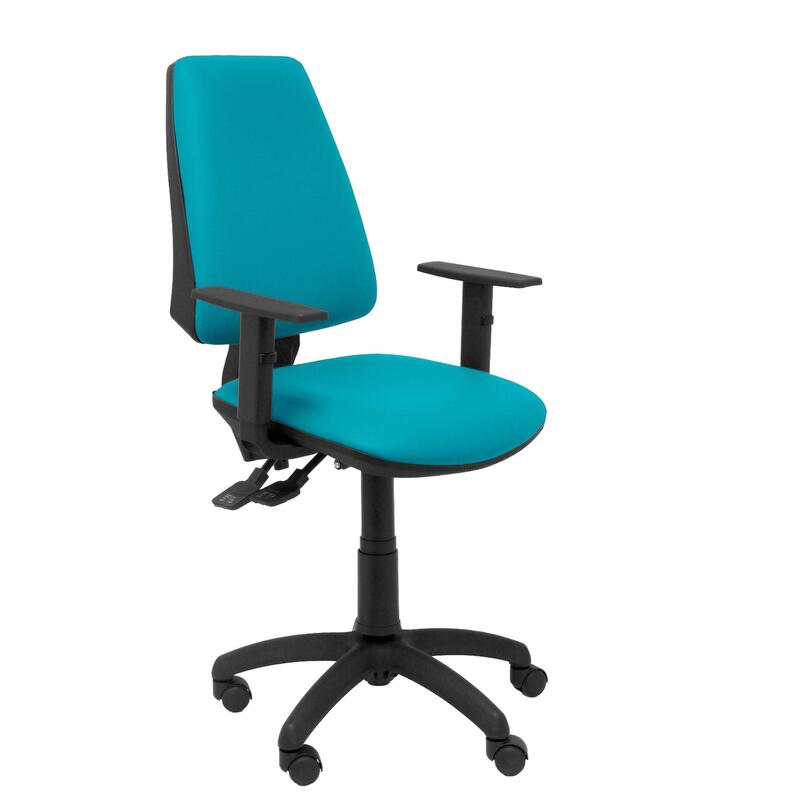 Silla Elche Sincro Similpiel Verde Con Brazo Regu