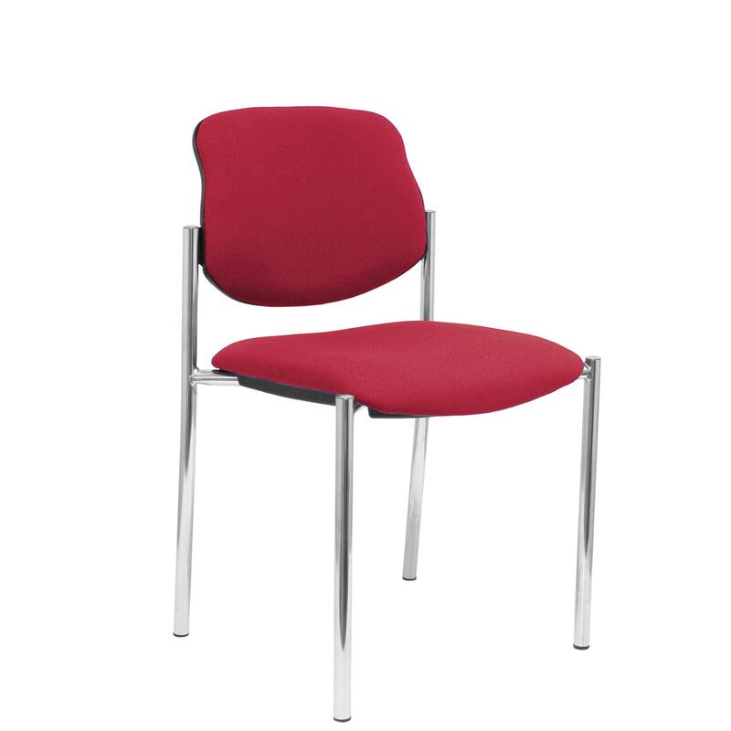 Silla Fija Villalgordo Bali Granate Chasis Cromo