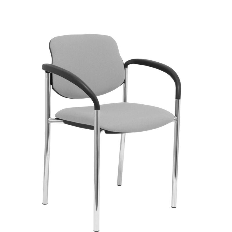 Silla Fija Villalgordo Bali Gris Chasis Cromo Con