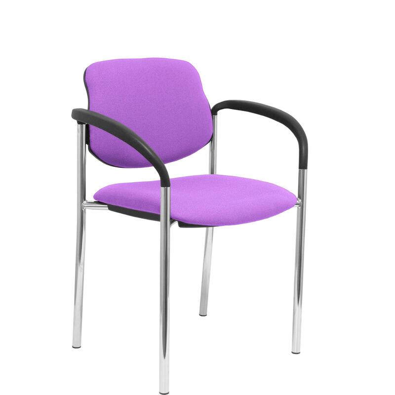 Silla Fija Villalgordo Bali Lila Chasis Cromo Con