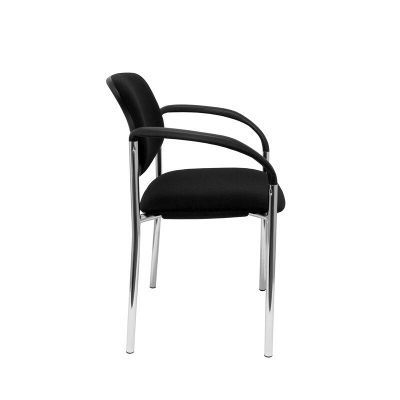 Silla Fija Villalgordo Bali Negro Chasis Cromo Co