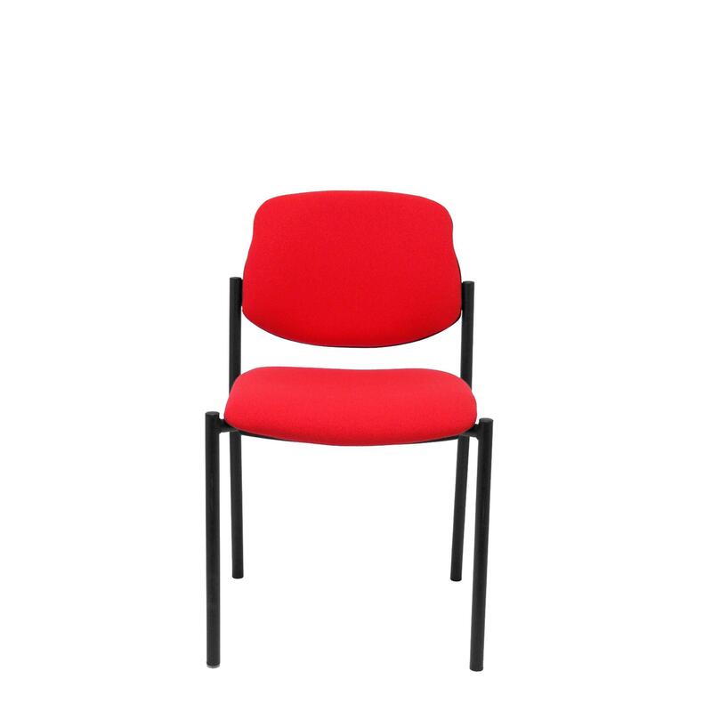 Silla Fija Villalgordo Bali Rojo Chasis Negro