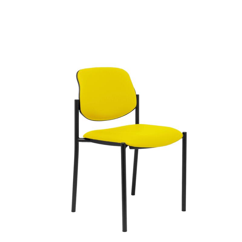 Silla Fija Villalgordo Similpiel Amarillo Chasis