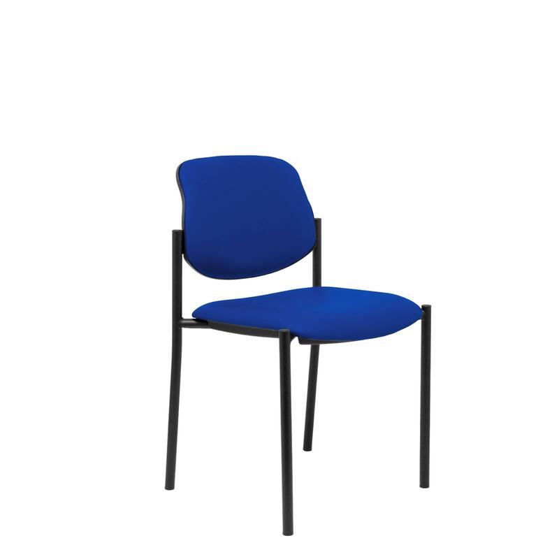 Silla Fija Villalgordo Similpiel Azul Chasis Negr