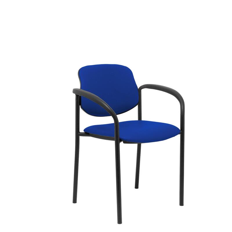 Silla Fija Villalgordo Similpiel Azul Chasis Negr