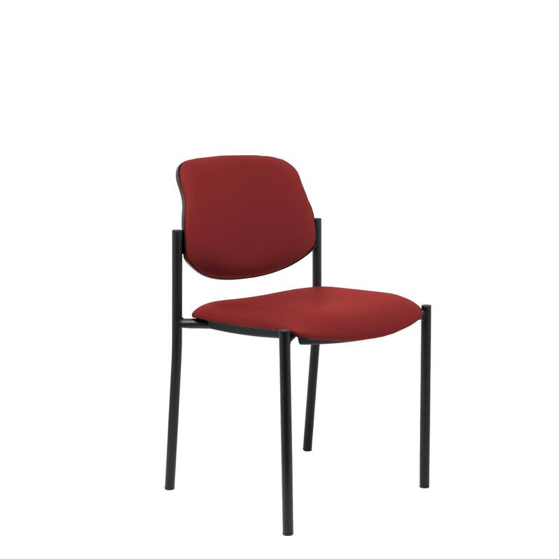 Silla Fija Villalgordo Similpiel Granate Chasis N