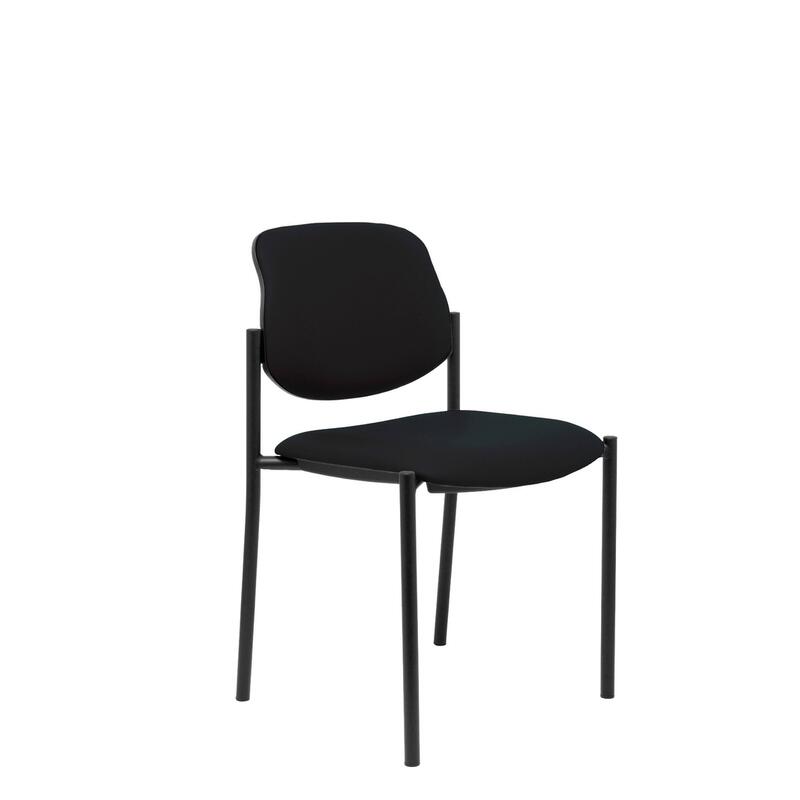 Silla Fija Villalgordo Similpiel Negro Chasis Neg