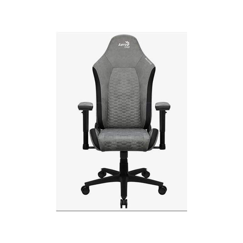 Silla Gaming Aerocool Crown Aerosuede Universal Asiento Acolchado Gris Piedra