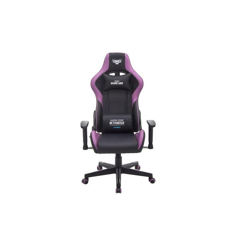 Silla Gaming Cromad Serie Demon Lord Estructura Robusta - Piel Sintetica De Alta Calidad - Altura Regulable Con