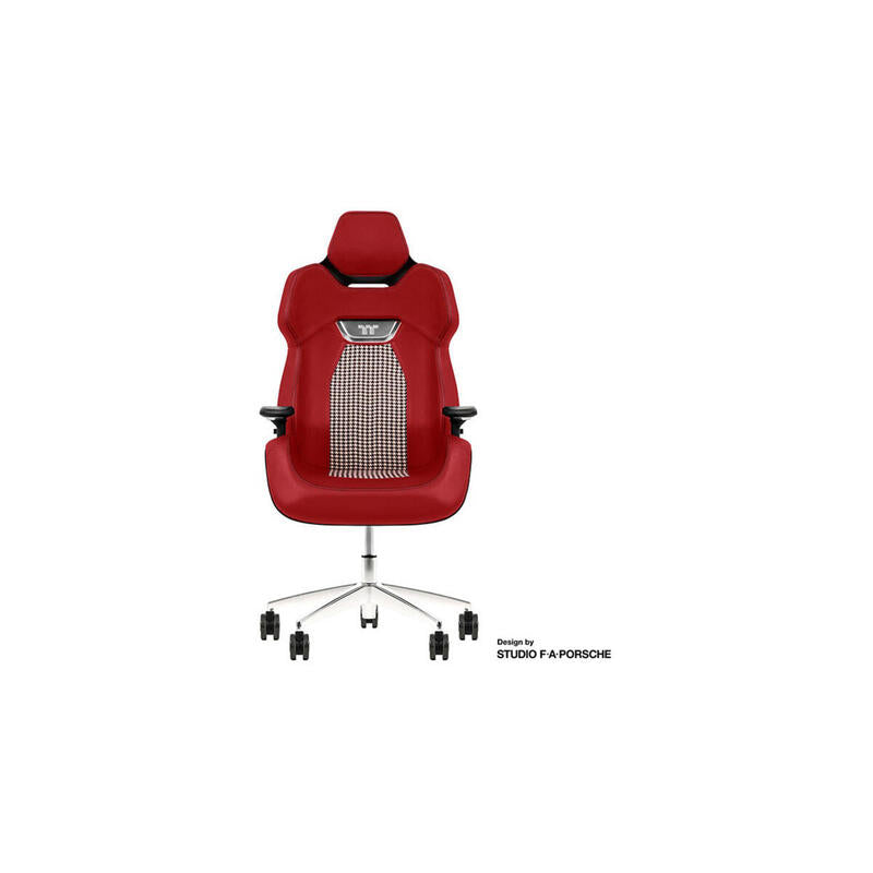 Silla Gaming Thermaltake Argent E700 Diseño De Studio F. A. Porsche Rojo/Negro, Tormenta Black Houndstooth Fabric Ggc-Arg-Rblfdl-01