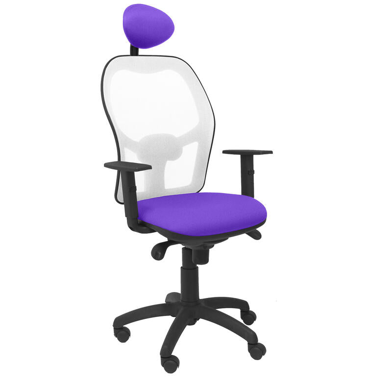 Silla Jorquera Malla Blanca Asiento Bali Lila Con