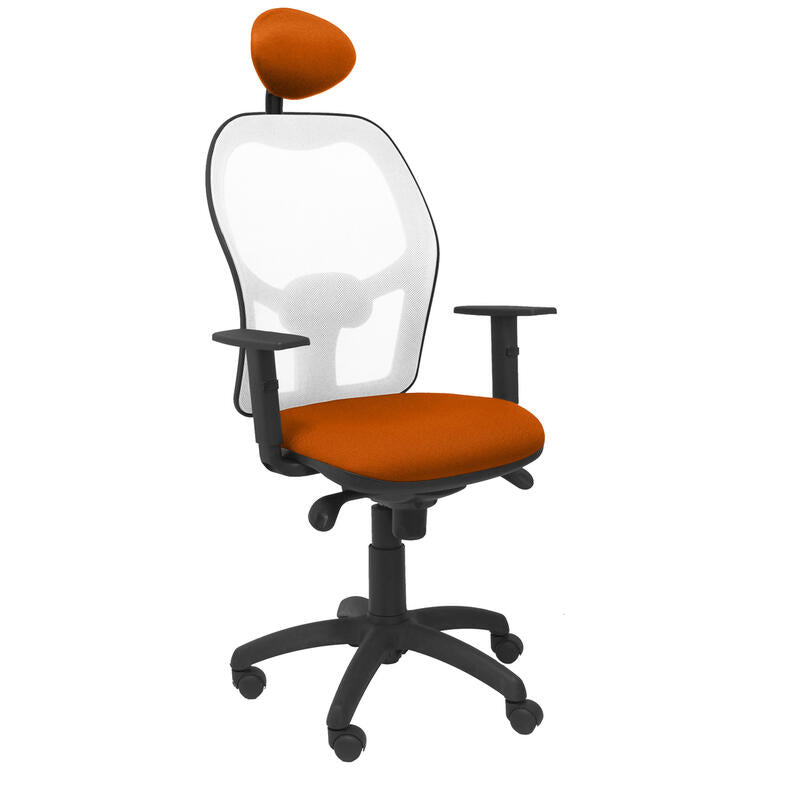 Silla Jorquera Malla Blanca Asiento Bali Naranja