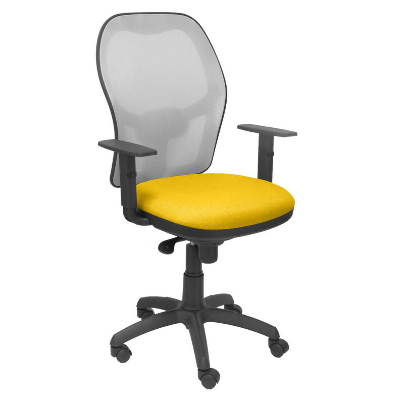Silla Jorquera Malla Gris Asiento Bali Amarillo