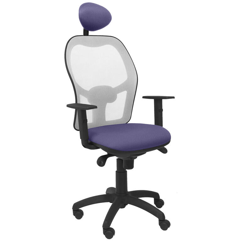 Silla Jorquera Malla Gris Asiento Bali Azul Claro
