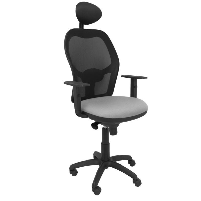 Silla Jorquera Malla Negra Asiento Bali Gris Clar
