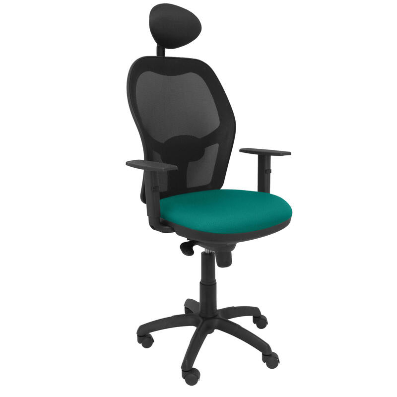 Silla Jorquera Malla Negra Asiento Bali Verde Cla