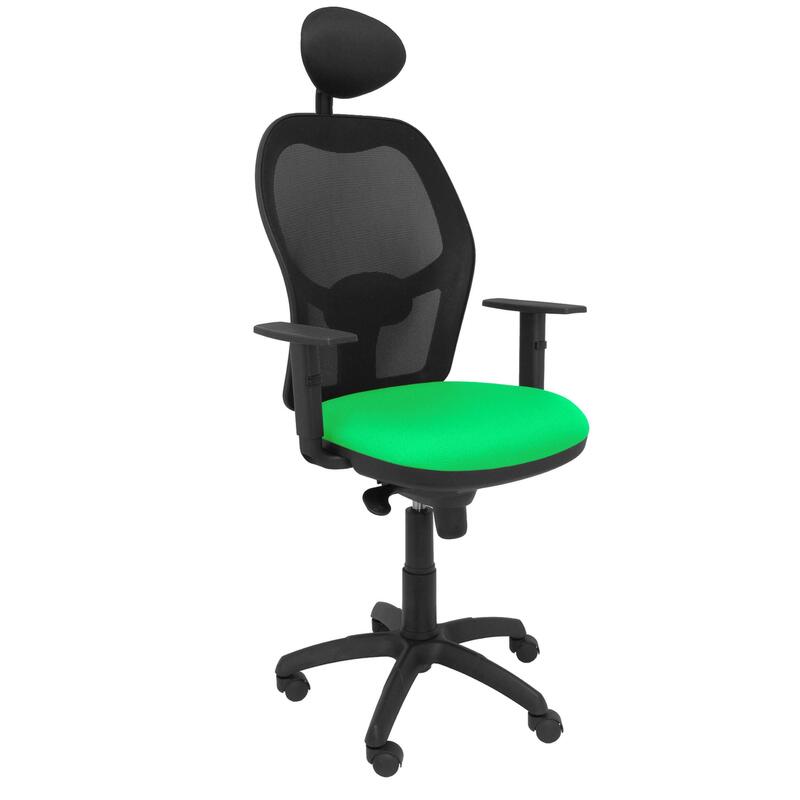 Silla Jorquera Malla Negra Asiento Bali Verde Con