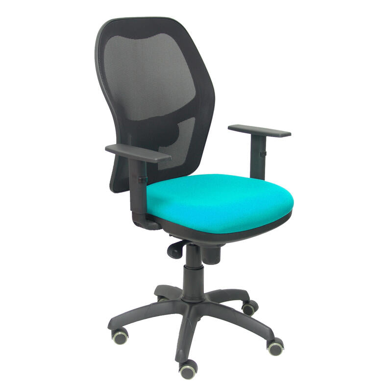Silla Jorquera Malla Negra Asiento Bali Verde