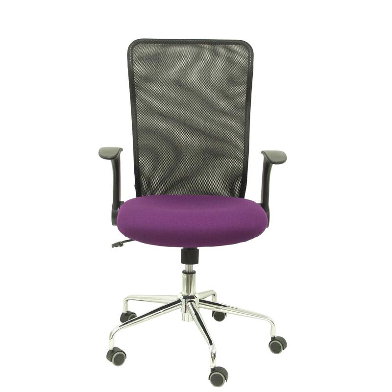 Silla Minaya Respaldo Malla Negro Asiento Bali Mo