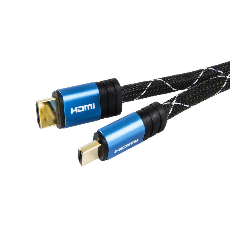 Silverht Cable Hdmi 93009 Para Tv 4k V2.0 Conectores Macho-Macho De Aluminio BaaAdos En Oro Compatible 3d Full Hd 1.5m Negro