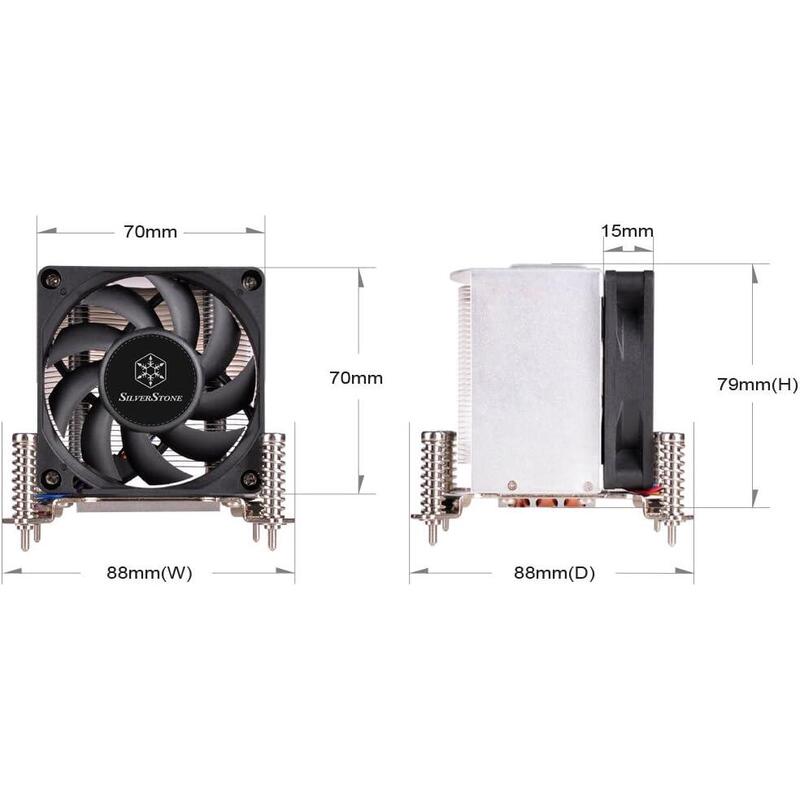 Silverstone Argon Cpu Cooler Sst-Ar10-115xs 70mm Pwm, Intel Sst-Ar10-115xs