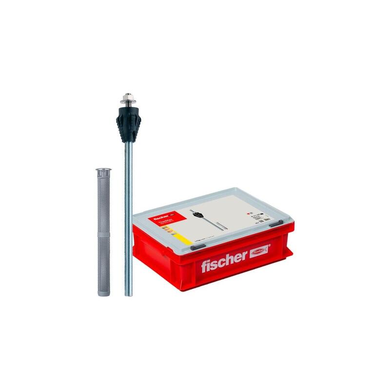 Sistema De Ensamblaje De Distancia Fischer Thermox 16/170 M12 Hwk, Dowel Black/Grey, 25 Piezas, Maleta 091970