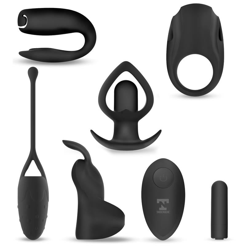 Six-In-One Kit De Bala Vibradora Y 5 Accesorios De Silicona