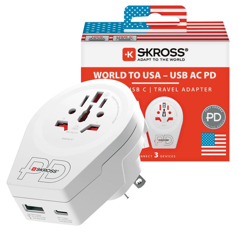 Skross World To Us Usb Ac20pd