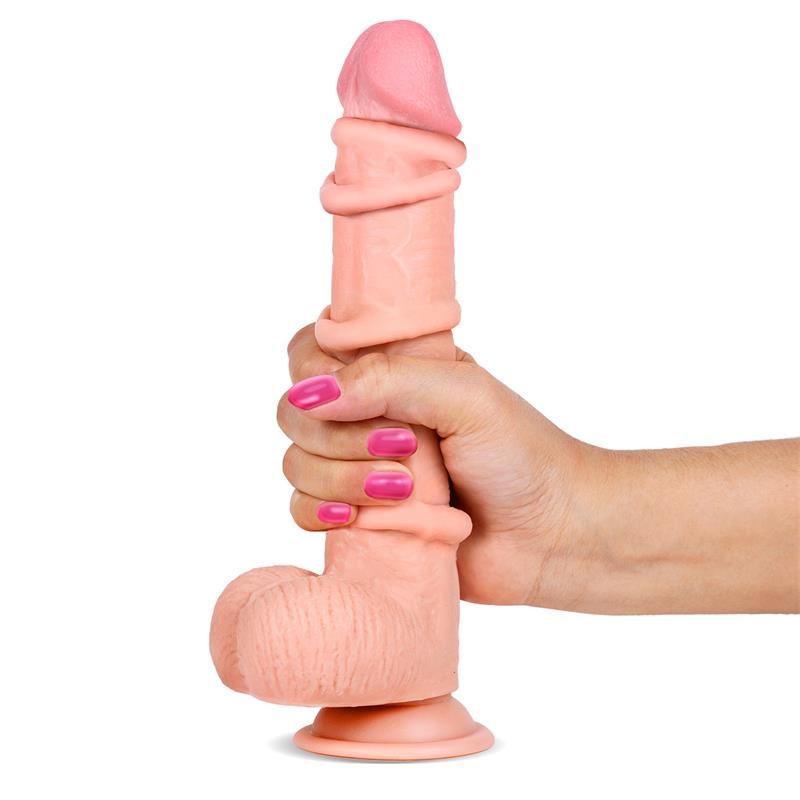 Slidy Dildo Realista Dual Layer Retráctil Y Orientable 9