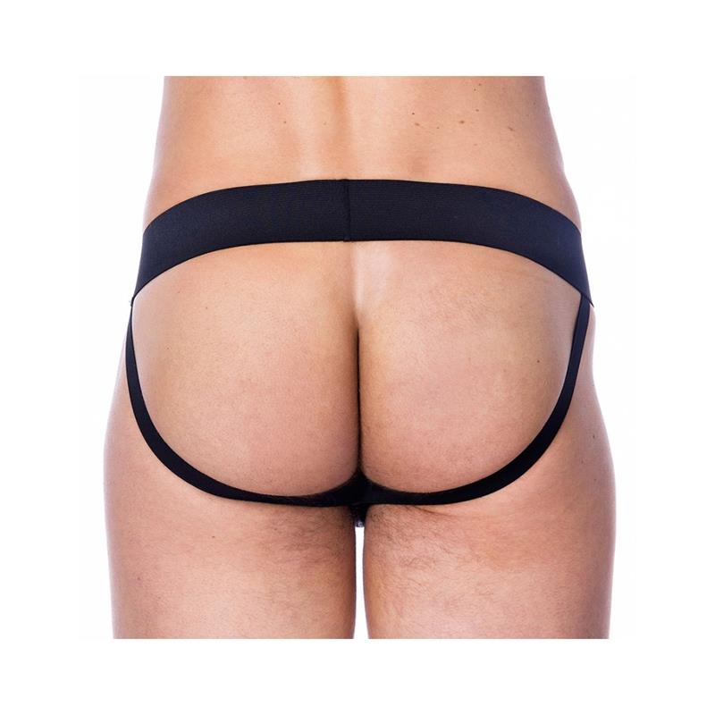 Slip De Cuero Color Negro Talla (Interno):S