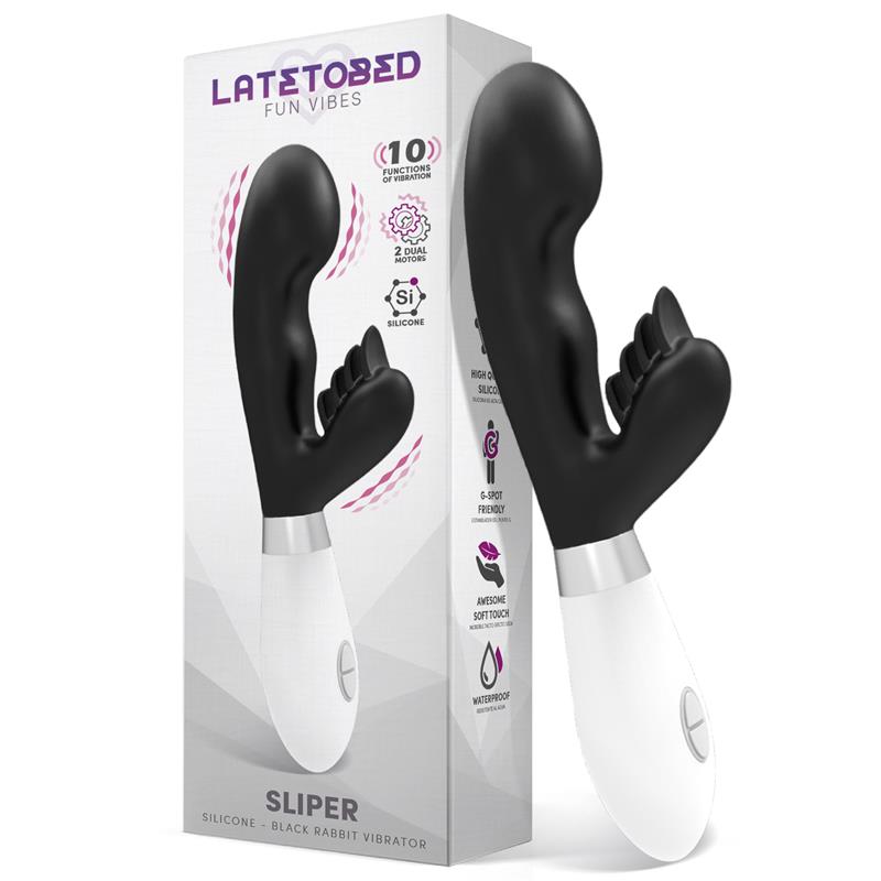 Vibrador Conejito Sliper Silicona Negro
