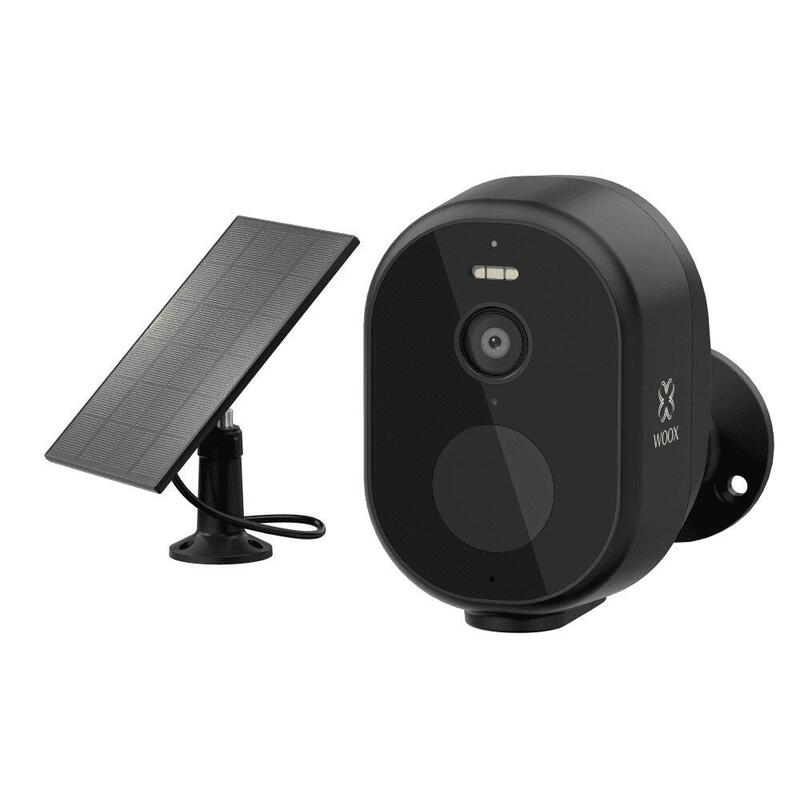 Smart Outdoor Camera With Solar Panel Kit Black