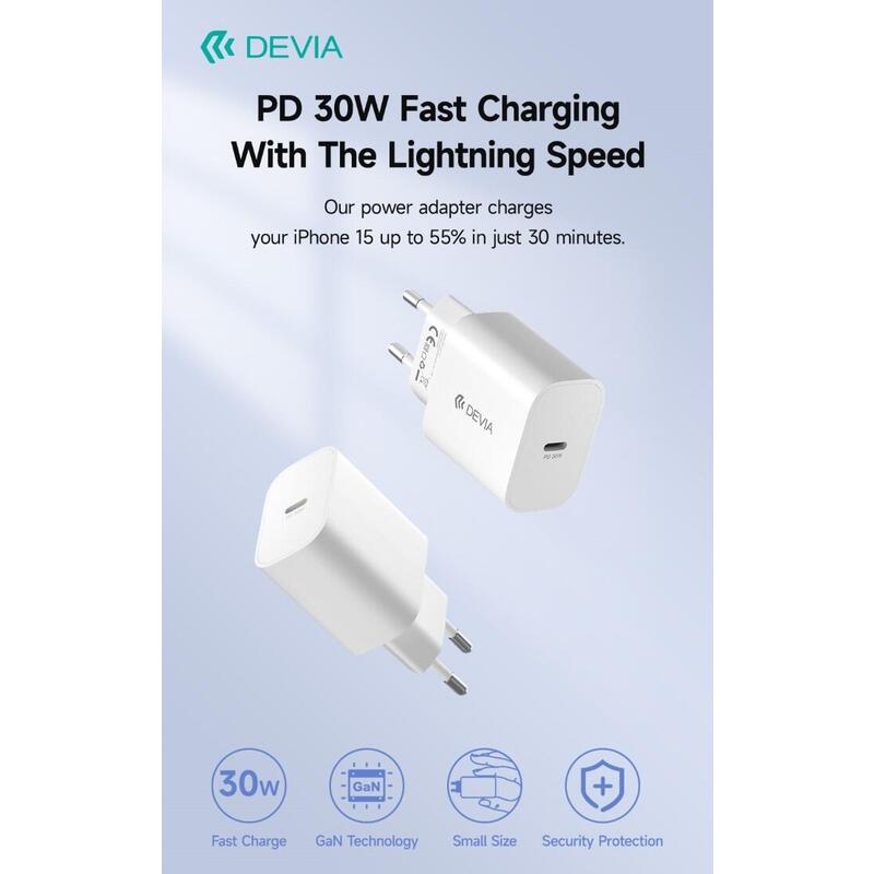Smart Series Pd 30w Gan Charger Type-C