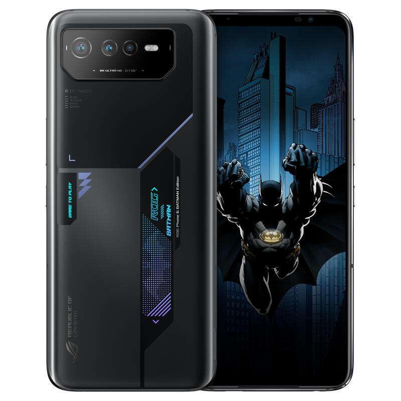 Smartphone Asus Rog Phone 6d Batman Mediatek Mt6983 6.78" Fhd+ 2448x1080 12/256gb 5g Dual Slots Wifi+Bt Nfc 6000mah Android 12.0 Szary