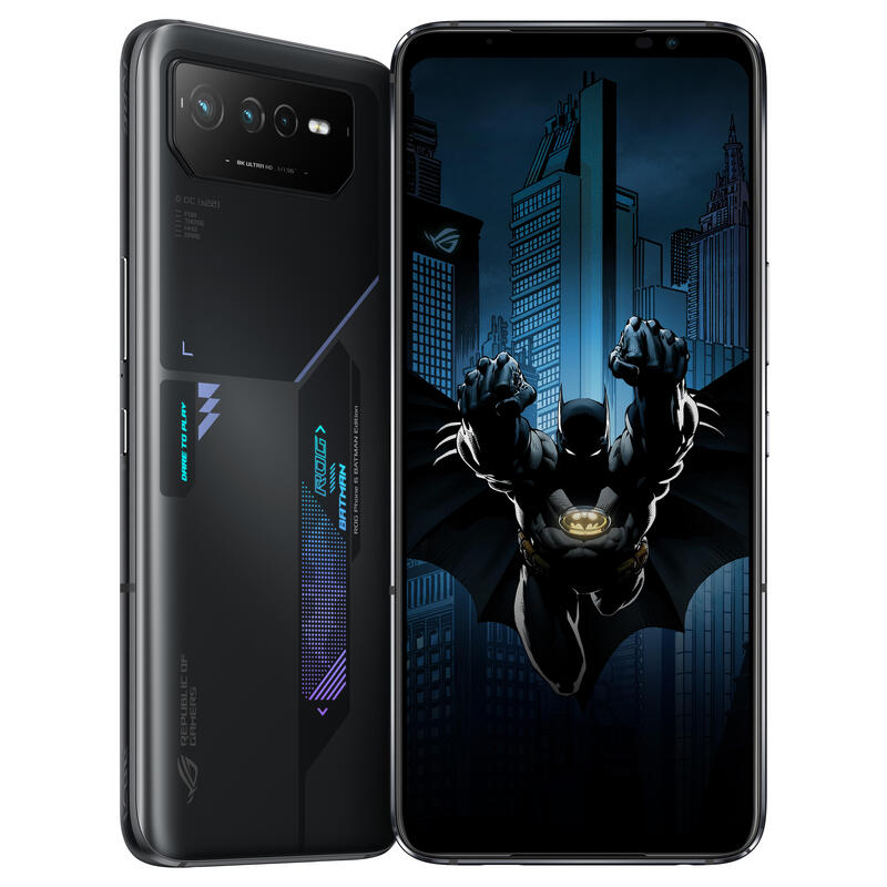 Smartphone Asus Rog Phone 6d Batman Mediatek Mt6983 6.78" Fhd+ 2448x1080 12/256gb 5g Dual Slots Wifi+Bt Nfc 6000mah Android 12.0 Szary