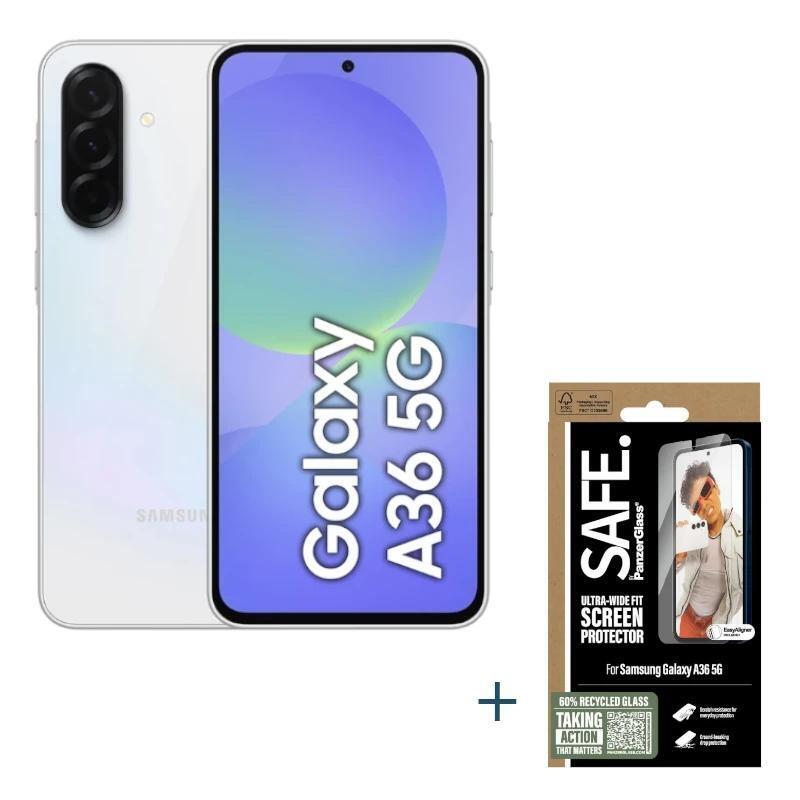Smartphone Samsung Galaxy A36 256gb 8g White+Prot Panzerglass