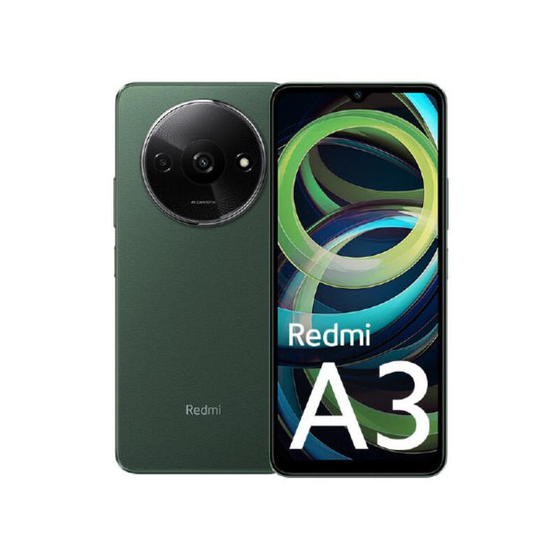 Smartphone Xiaomi Redmi A3 (Forest Green) Dual Sim 6.71" Ips Lcd 720x1600 2.2ghz&1.6ghz 64gb 3gb Ram Android 14 Microsdxc Wifi,Bt,4g,Mzb0glceu