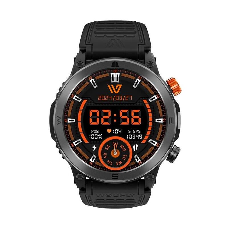 Weofly Conquer Smartwatch - Reloj Multifuncional Bluetooth 5.3 Negro
