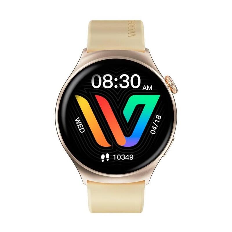 Weofly Curve Smartwatch - Reloj Multifuncional Bluetooth 5.3 Dorado