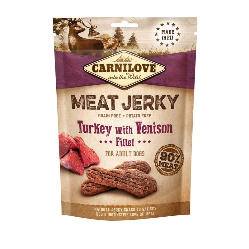Snack Para Perros Carnilove Meat Jerky Turkey With Venison 100 G