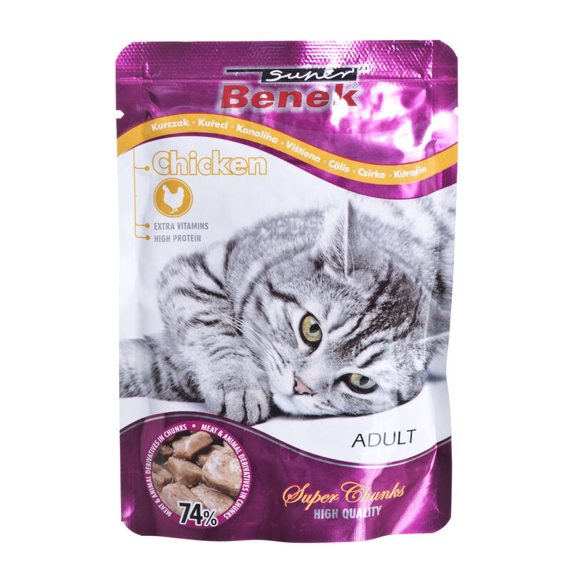 Sobre Gato Certech Super Benek Con Trozos De Pollo En Salsa De 100g