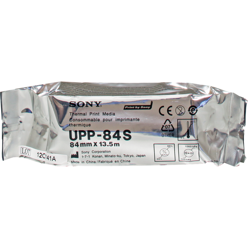 Sony Papel Blanco Upp-84s Papel Termo, Rollo, 84mm X 13,5m