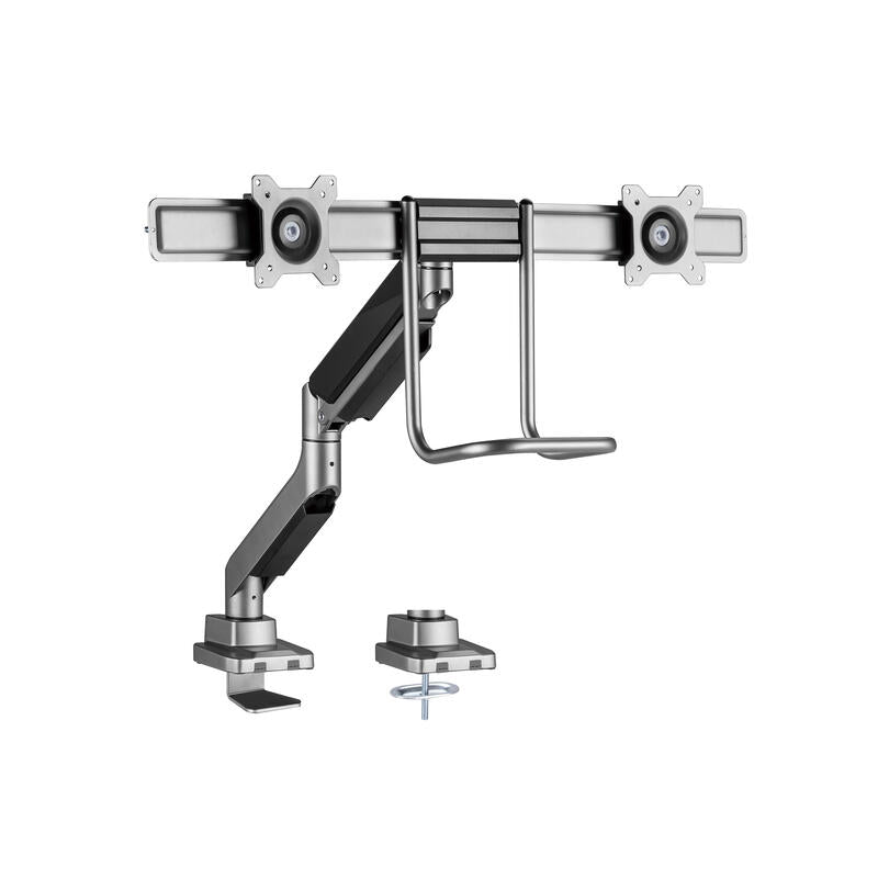 Soporte De Mesa Equip 650161 Para 2 Monitores De 17-32 Max. 9kg Por Pantalla Max.Vesa 100x100 Resorte De Gas Mango De Agarre