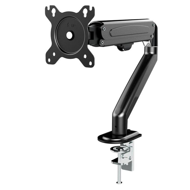 Soporte Maclean Mc-860n Para Monitor Con Resorte De Gas Para Pantallas De 13-27" Hasta 8 Kg, Brazo Para Monitor, Soporte De Mesa Giratorio Inclinable Giratorio Vesa 75x75 Y 100x100