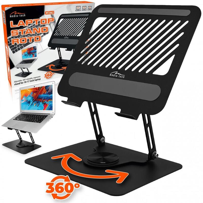 Soporte Para Portátil Ajustable, Giratorio Y Ergonómico 10-17 Soporte Para Portátil Roto Mt2662